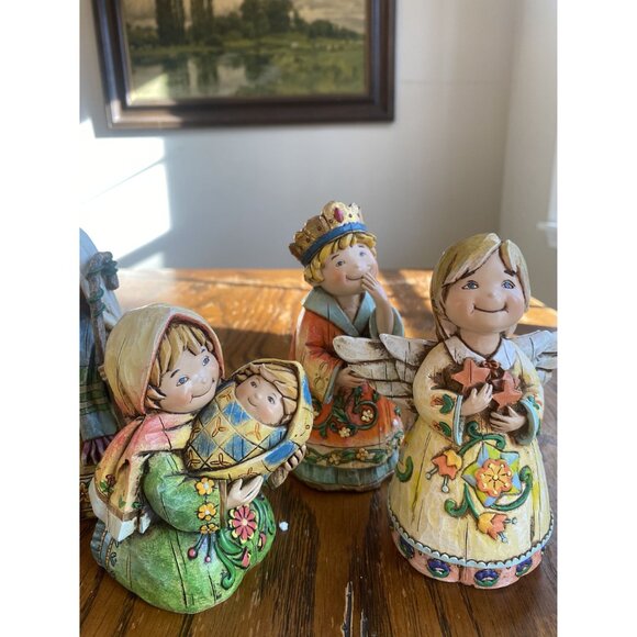 Whimsical Nativity Set Robert Stanley "The Promise Of Christmas" Figurine Set - Picture 3 of 13